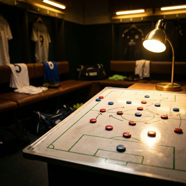 Tactical board with formation pieces